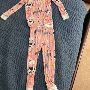 Pink Animal Print Pajama Set